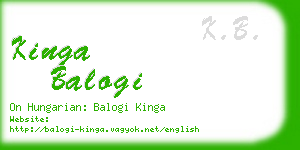 kinga balogi business card